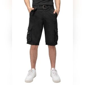 $58 X-Ray Mens Belted Snap Detail Knee Length Cargo Shorts